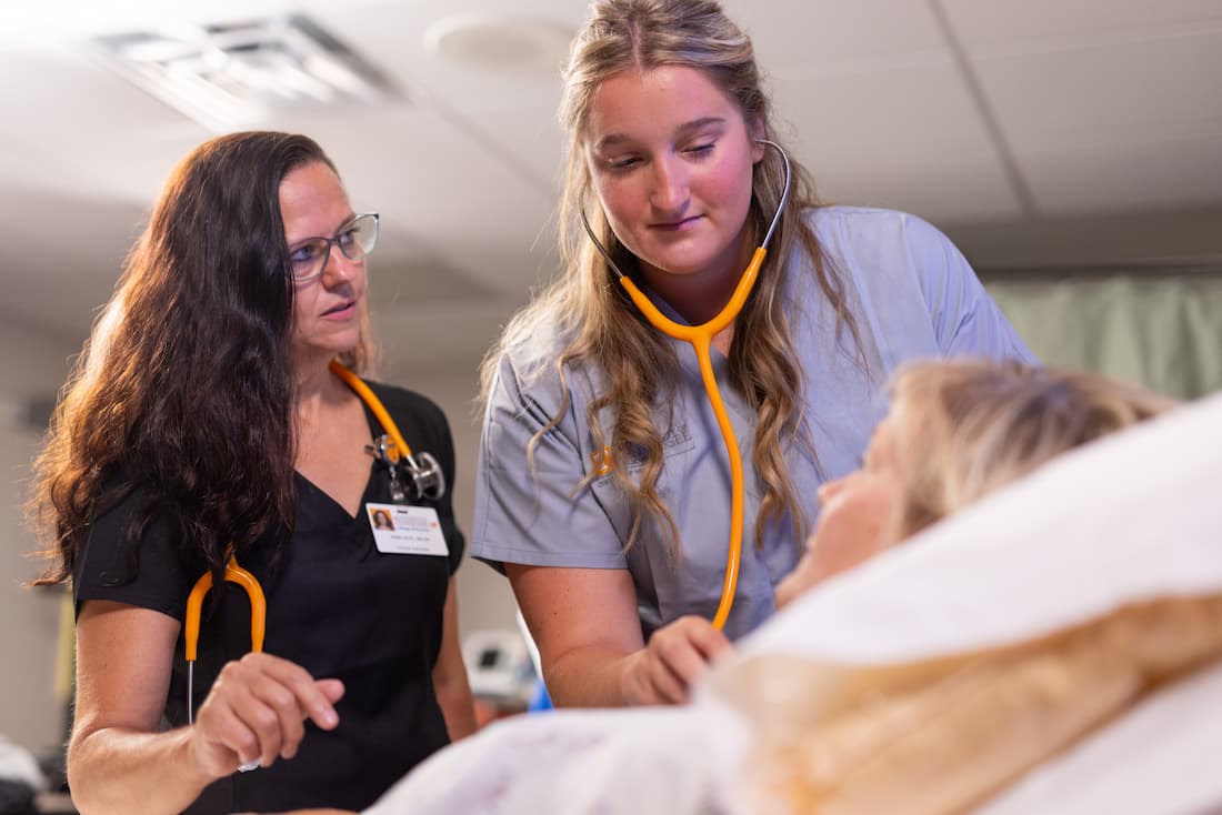 nursing professionals with patient